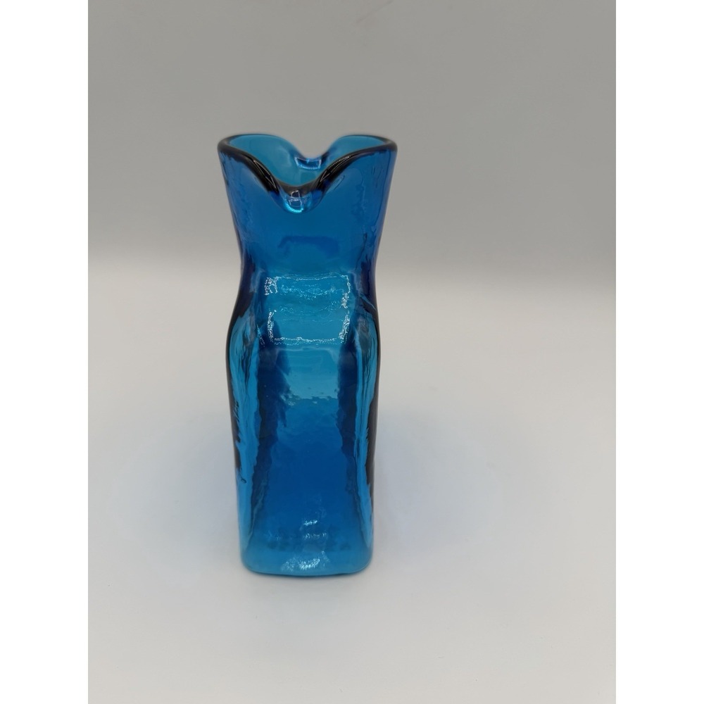 Blenko Handmade Glass-384M- Mini Water Bottle- Turquoise- New-2nd - Picture 2 of 6